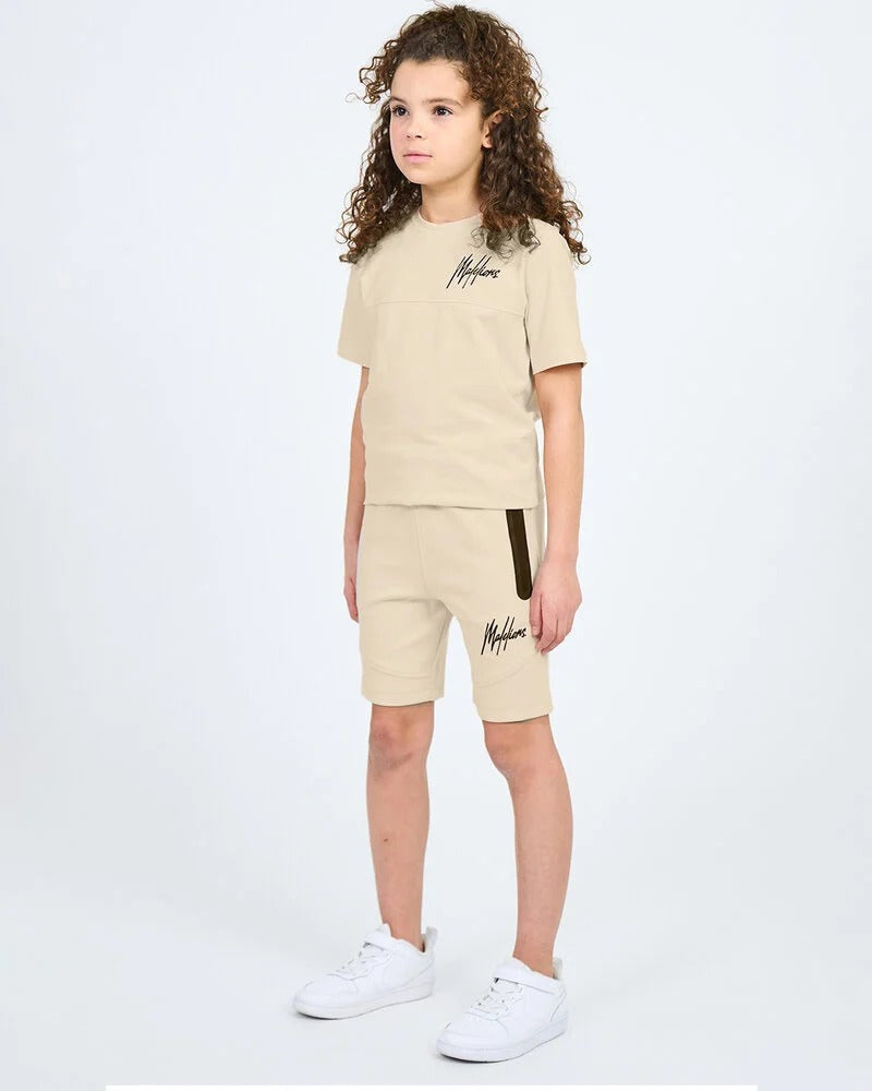 Malelions Junior Sport Counter T-Shirt | Beige