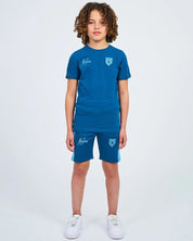 Malelions Junior Sport Transfer T-Shirt | Navy/Light Blue