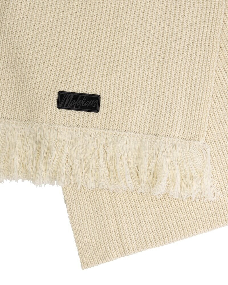 Malelions Women Knitted Scarf | Beige