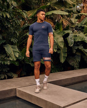 Malelions Men Captain Shorts | Navy/Light Mauve