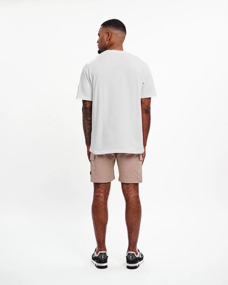 Malelions Men Cotton Cargo Shorts | Beige