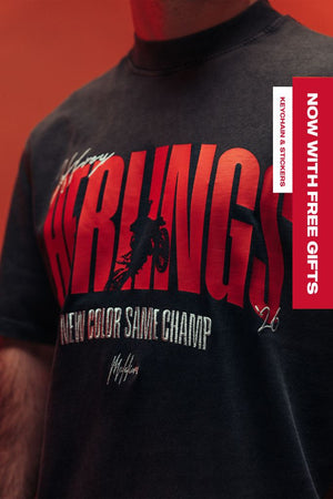 Malelions x Jeffrey Herlings Limited Red Herlings T-Shirt | Acid Wash