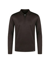 Malelions Premium Mercerized Cotton Longsleeve Polo | Dark Brown