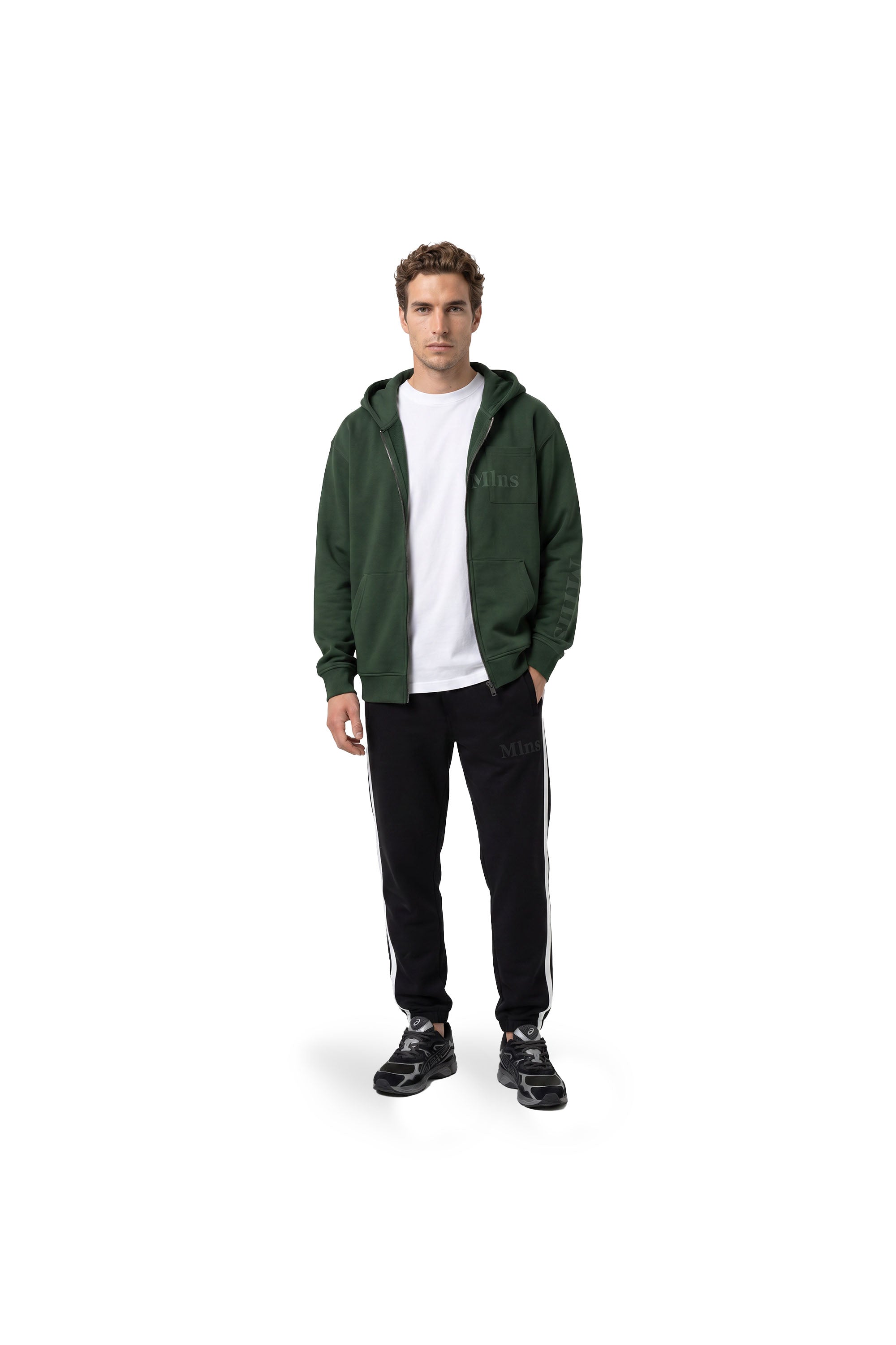 Malelions Men Department Zip Hoodie | Racing Green