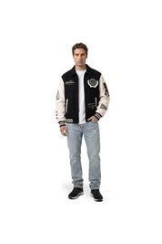 Malelions Men Community Varsity Jacket | Black