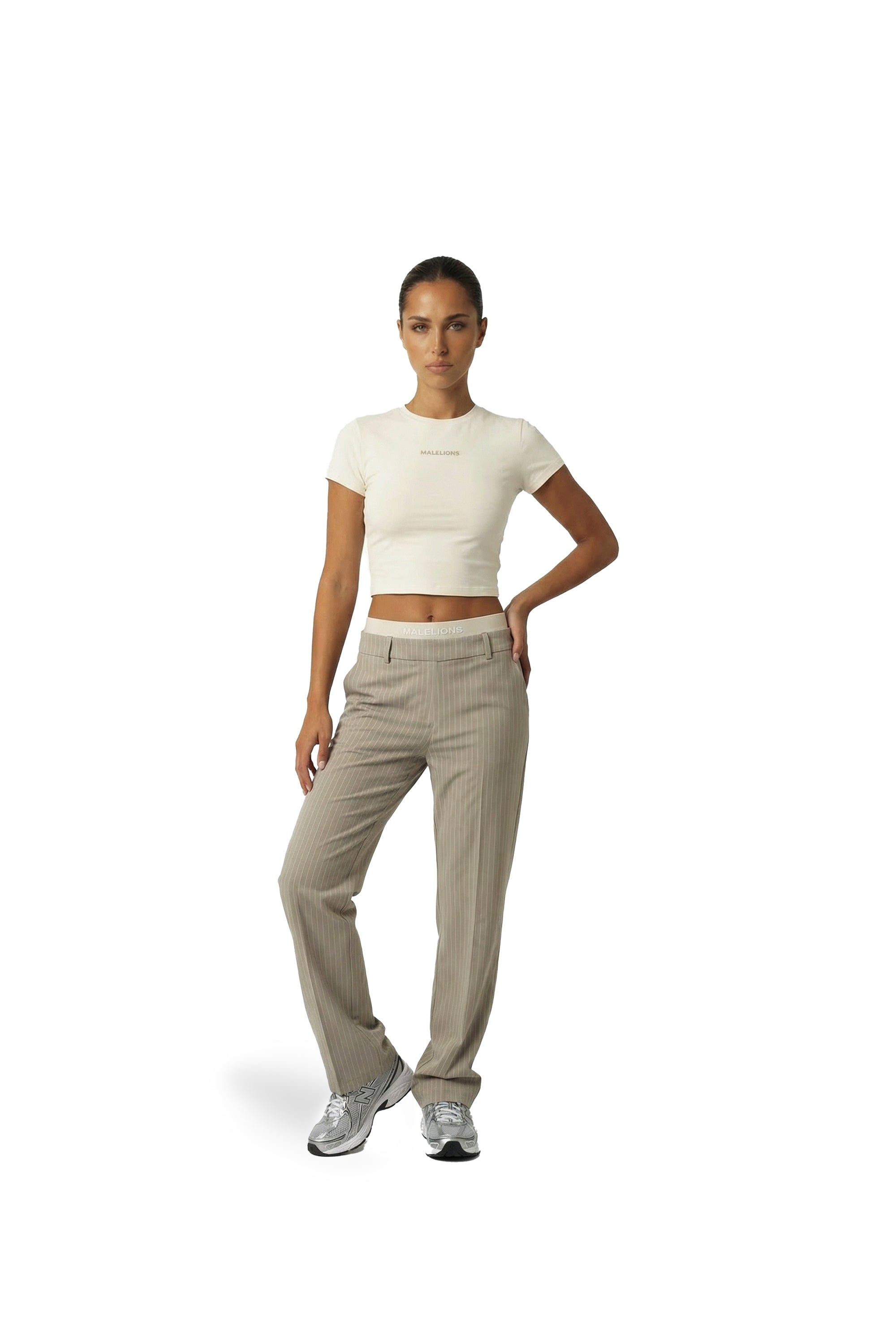 Malelions Women Cropped Top | Cream