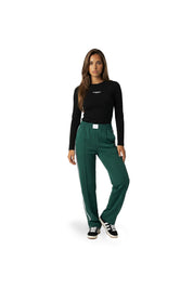 Malelions Women Studio Loose Fit Pants | Teal/White