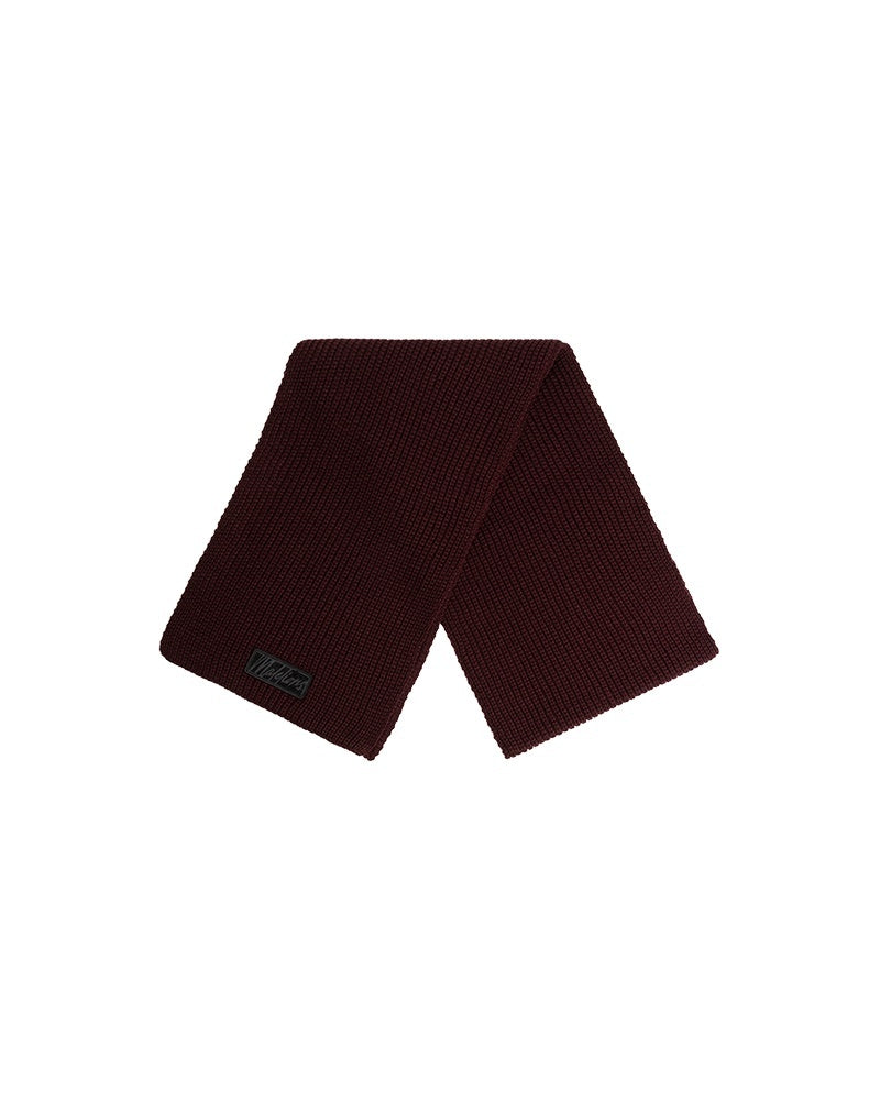  Malelions Men Ribbed Logo Scarf | Burgundy