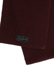 Malelions Men Ribbed Logo Scarf | Burgundy