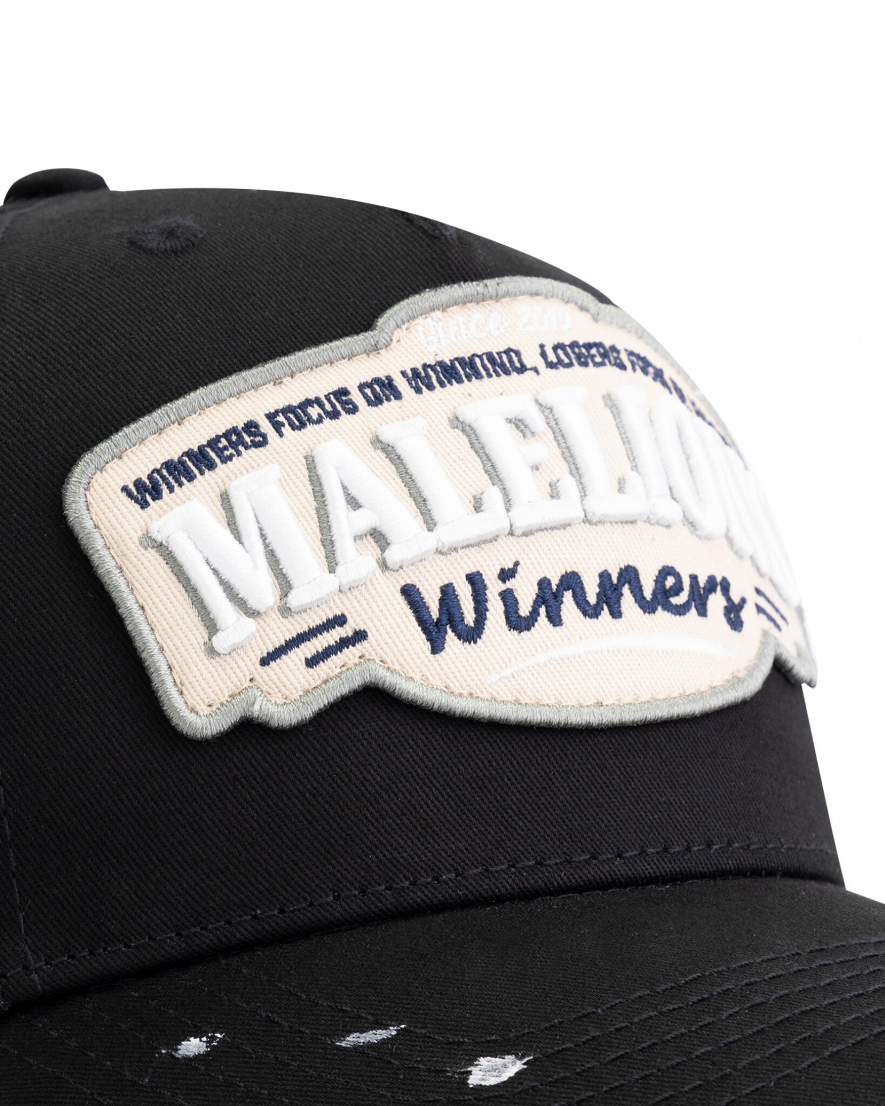 Malelions Men Baseball Patch Cap | Black/Beige