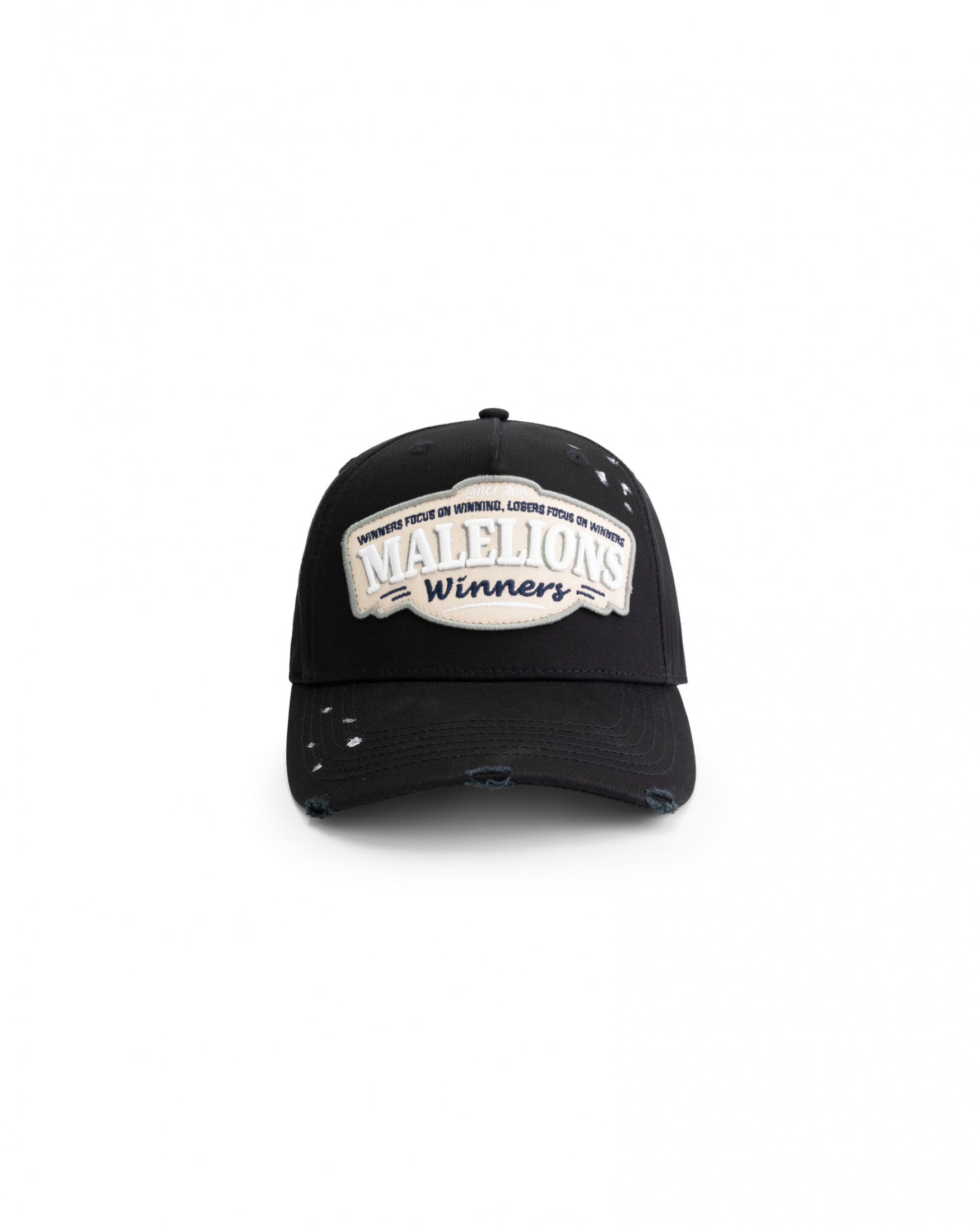 Malelions Men Baseball Patch Cap | Black/Beige