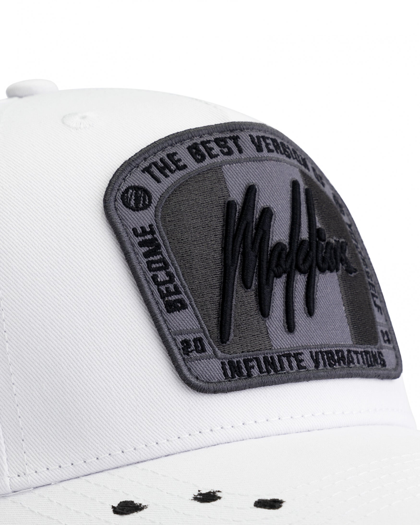 Malelions Men Baseball Patch Cap | White/Black