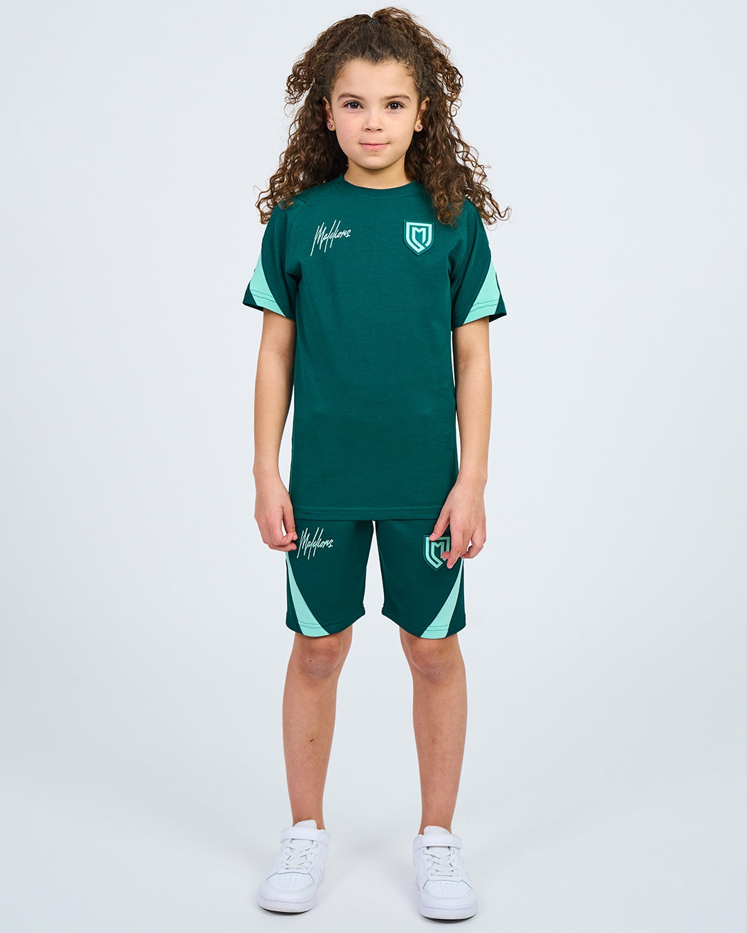 Malelions Junior Sport Pre-Match Shorts | Dark Green/Mint