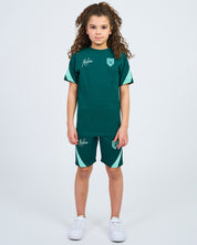 Malelions Junior Sport Pre-Match Shorts | Dark Green/Mint