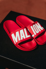 Malelions Sport Nium Slides | Red/White