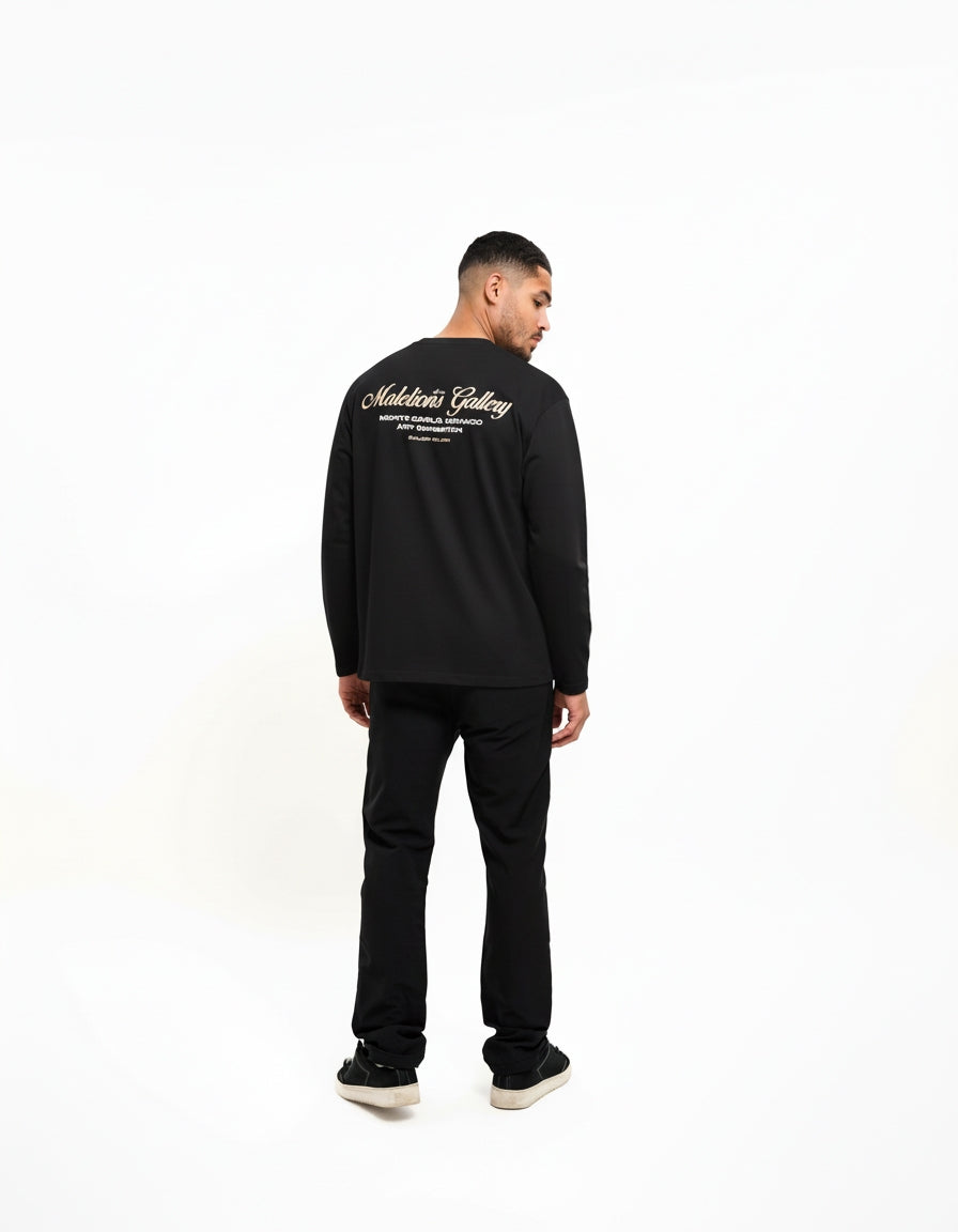 Malelions Men Gallery Longsleeve T-Shirt | Black