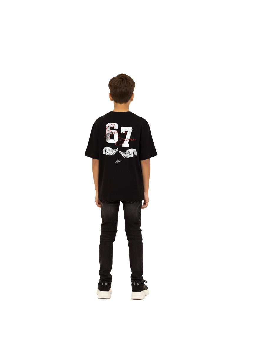Malelions Junior Six Seven T-Shirt | Black