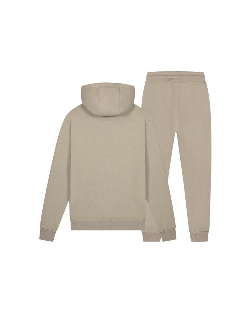 Malelions Women Signature Tracksuit | Beige/White