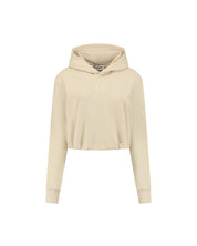 Malelions Women Kiki Crop Hoodie | Clay/Beige