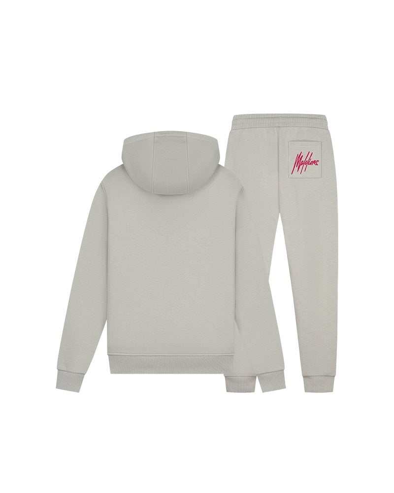 Malelions Junior Signature Tracksuit | Grey/Red