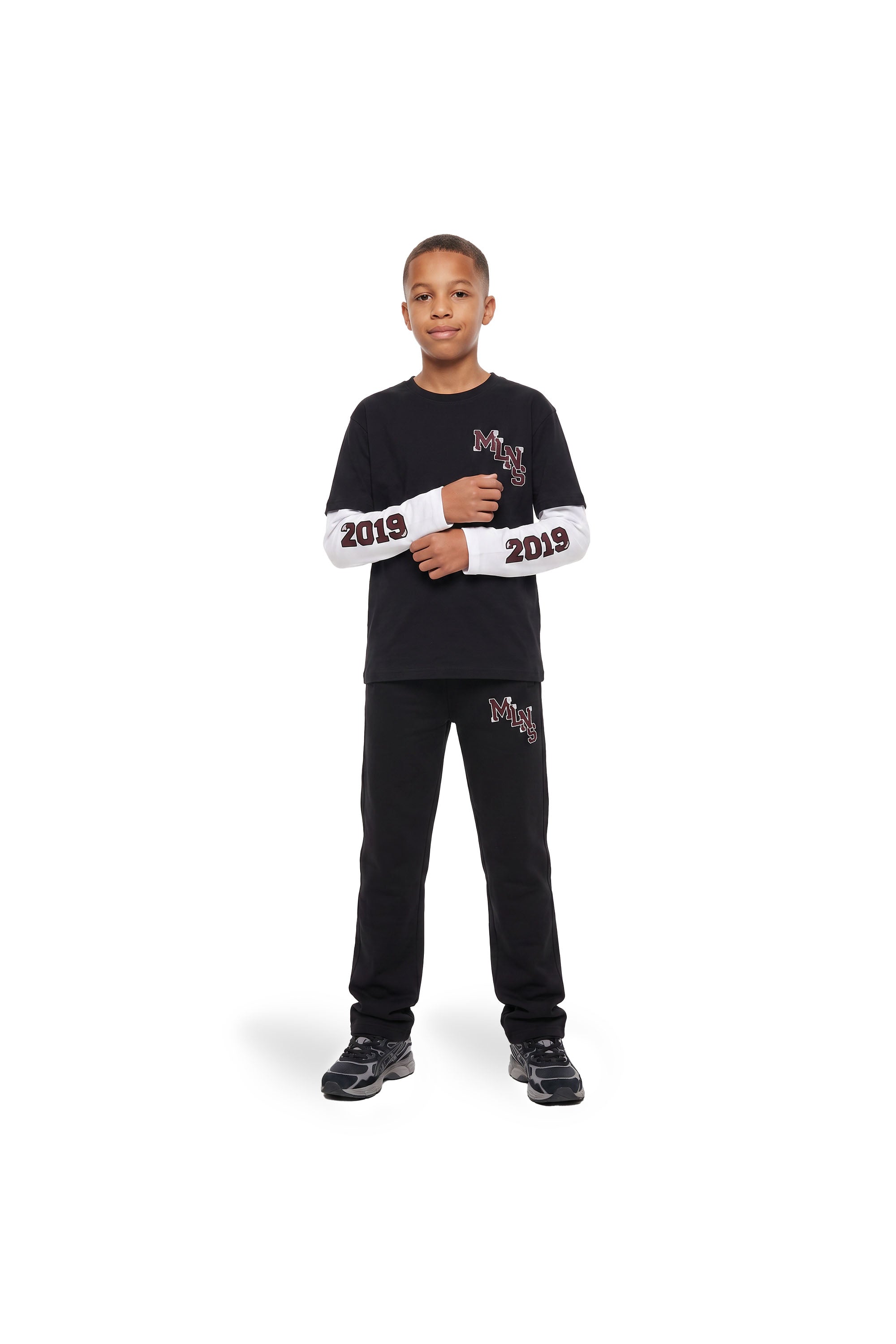 Malelions Junior College Double Layered Longsleeve T-Shirt | Black