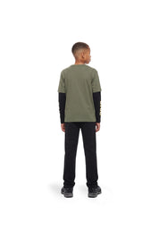 Malelions Junior College Double Layered Longsleeve T-Shirt | Dark Olive