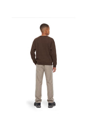 Malelions Junior Relaxed Basic Waffle Sweater | Brown