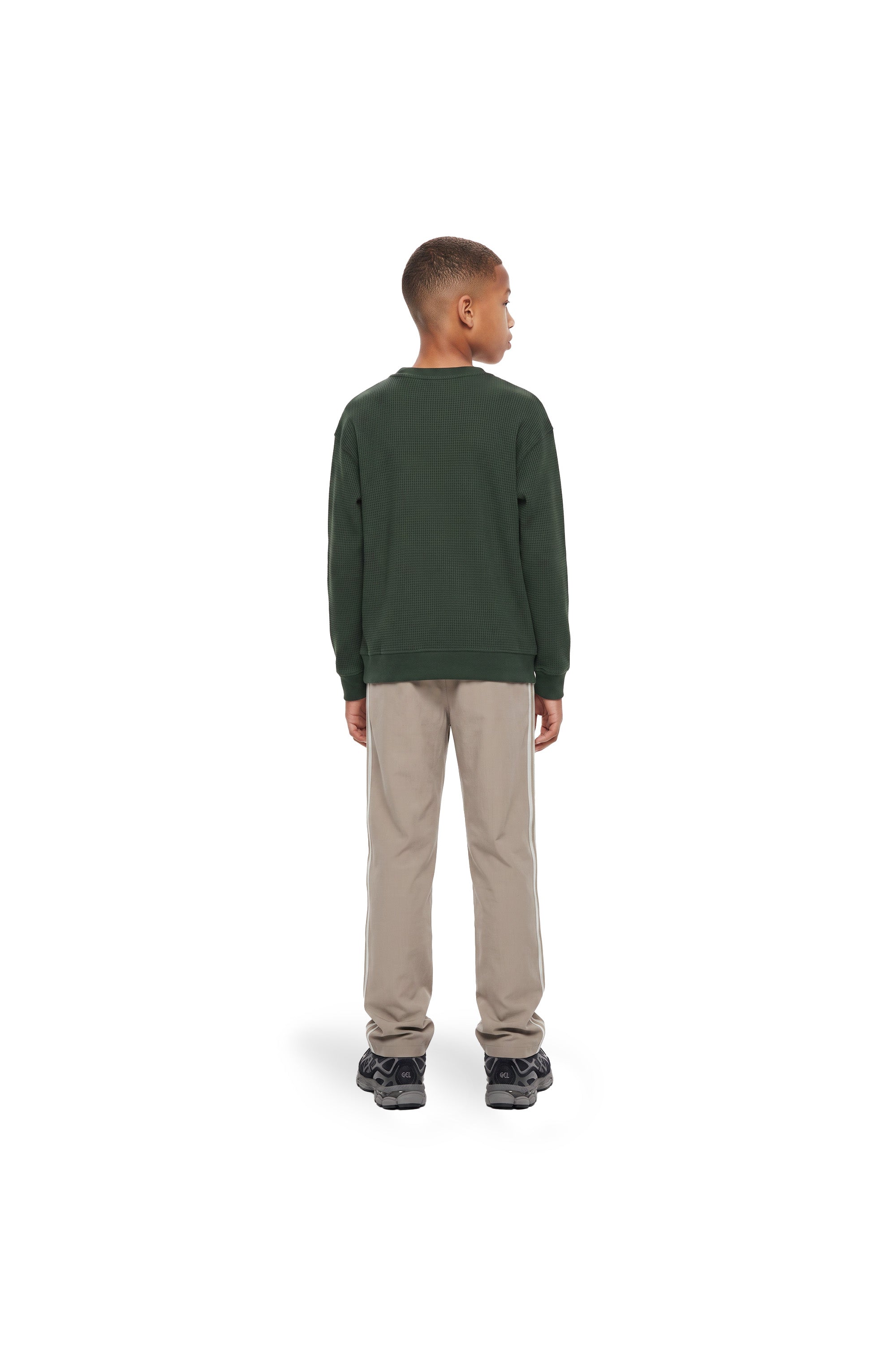 Malelions Junior Relaxed Basic Waffle Sweater | Racing Green