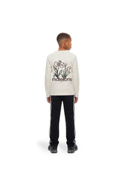 Malelions Junior Relaxed Flower Longsleeve T-Shirt | Off-White