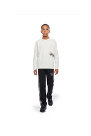 Malelions Junior Relaxed Flower Longsleeve T-Shirt | Off-White