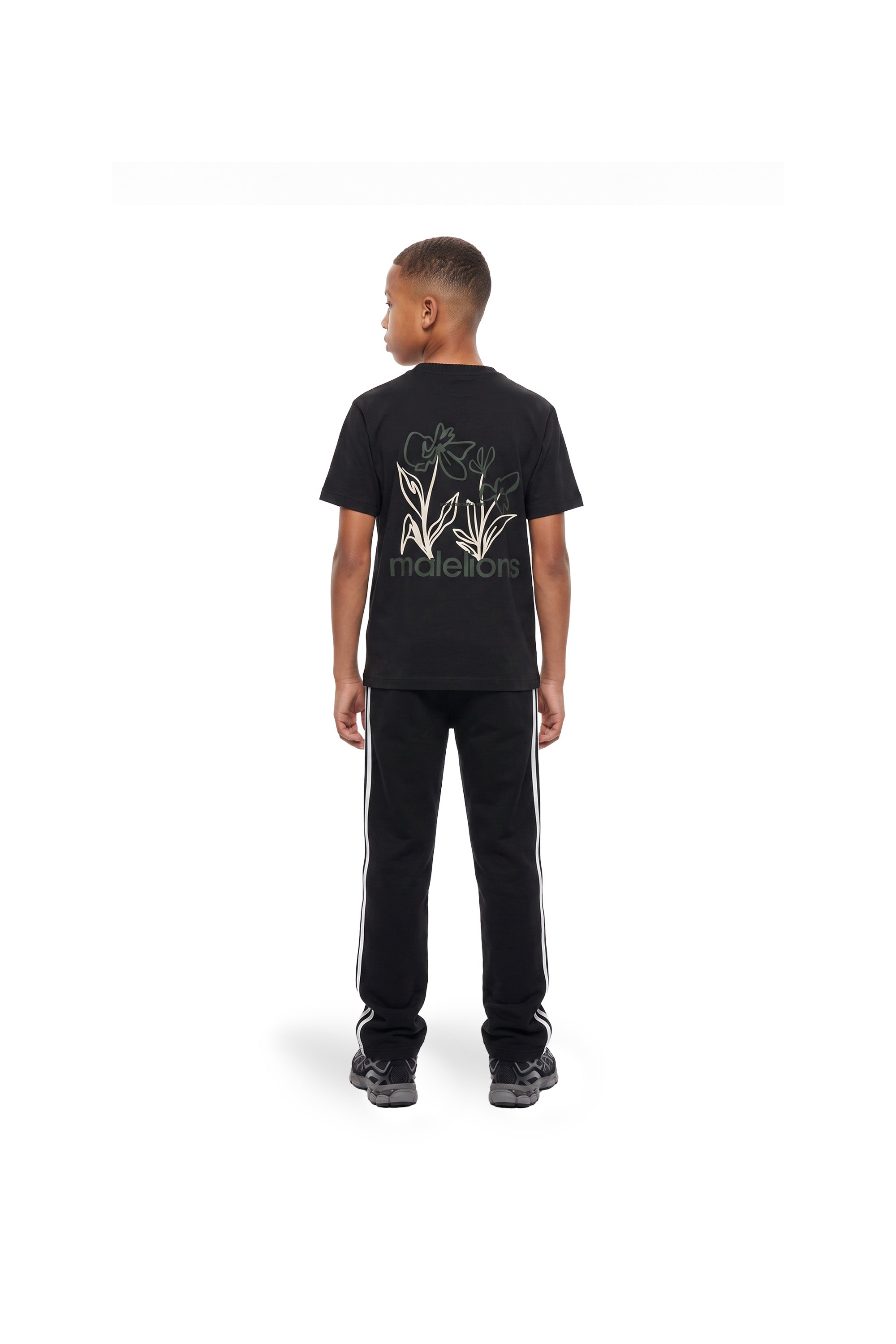 Malelions Junior Relaxed Flower T-Shirt | Black