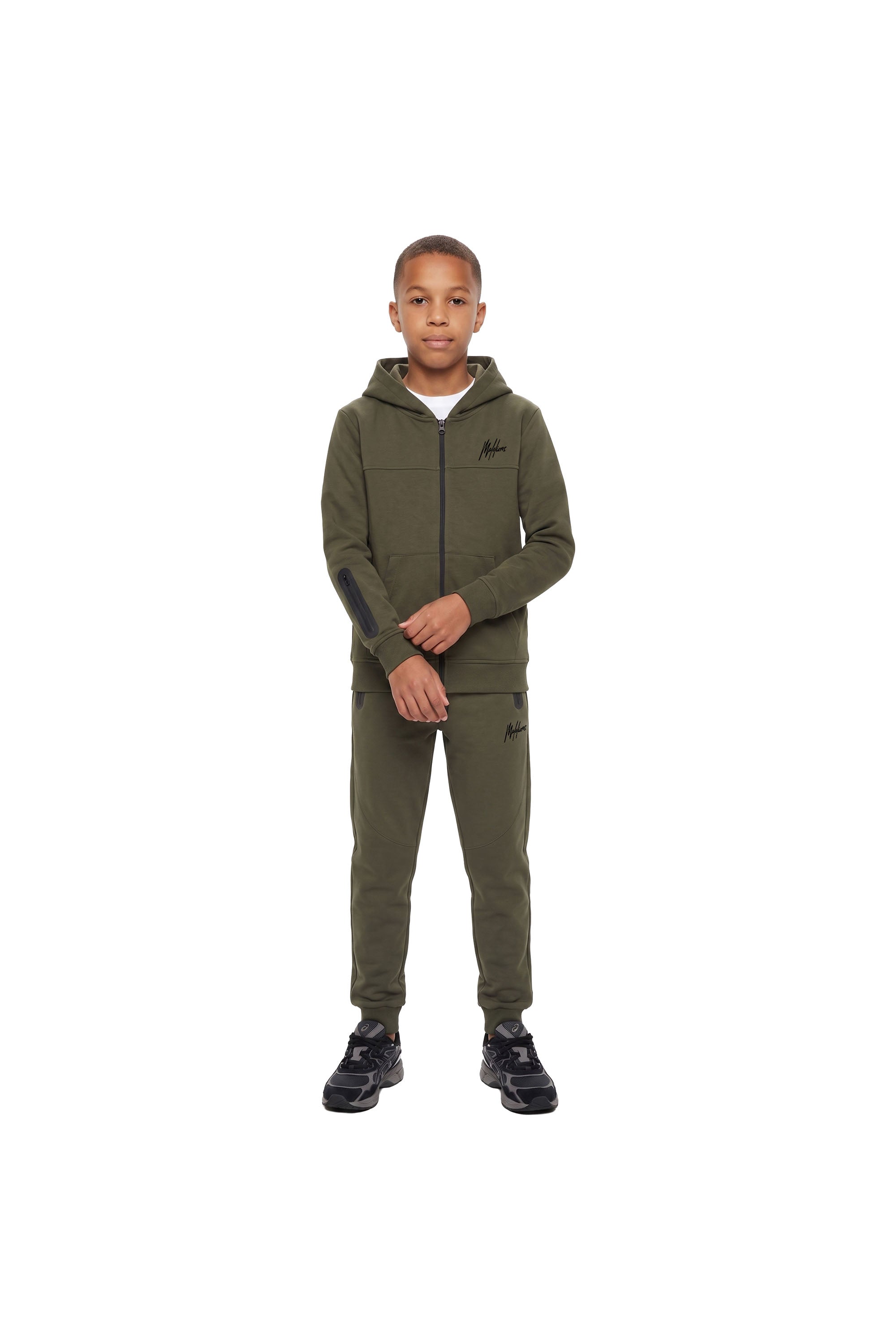 Malelions Junior Counter Hooded Vest | Dark Olive