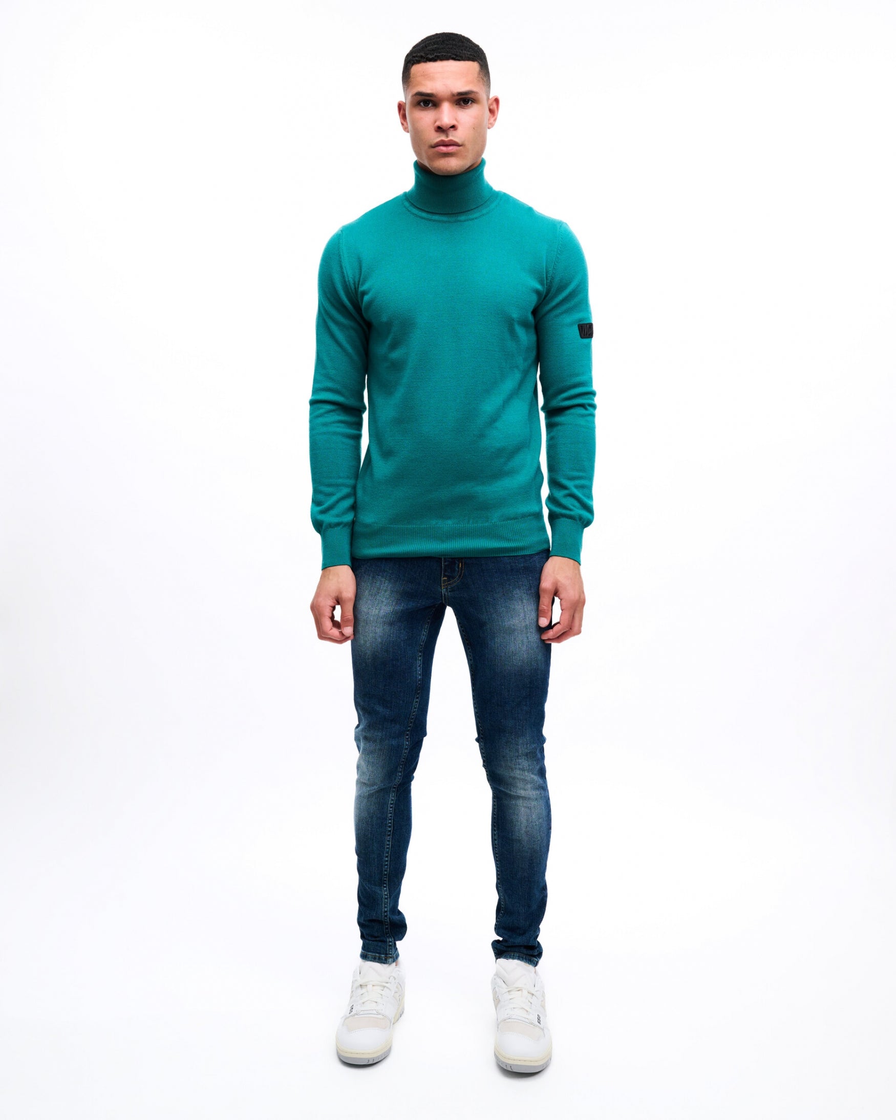 Malelions Men Knit Turtleneck | Petrol