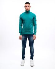 Malelions Men Knit Turtleneck | Petrol