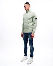 Malelions Men Knit Turtleneck | Green