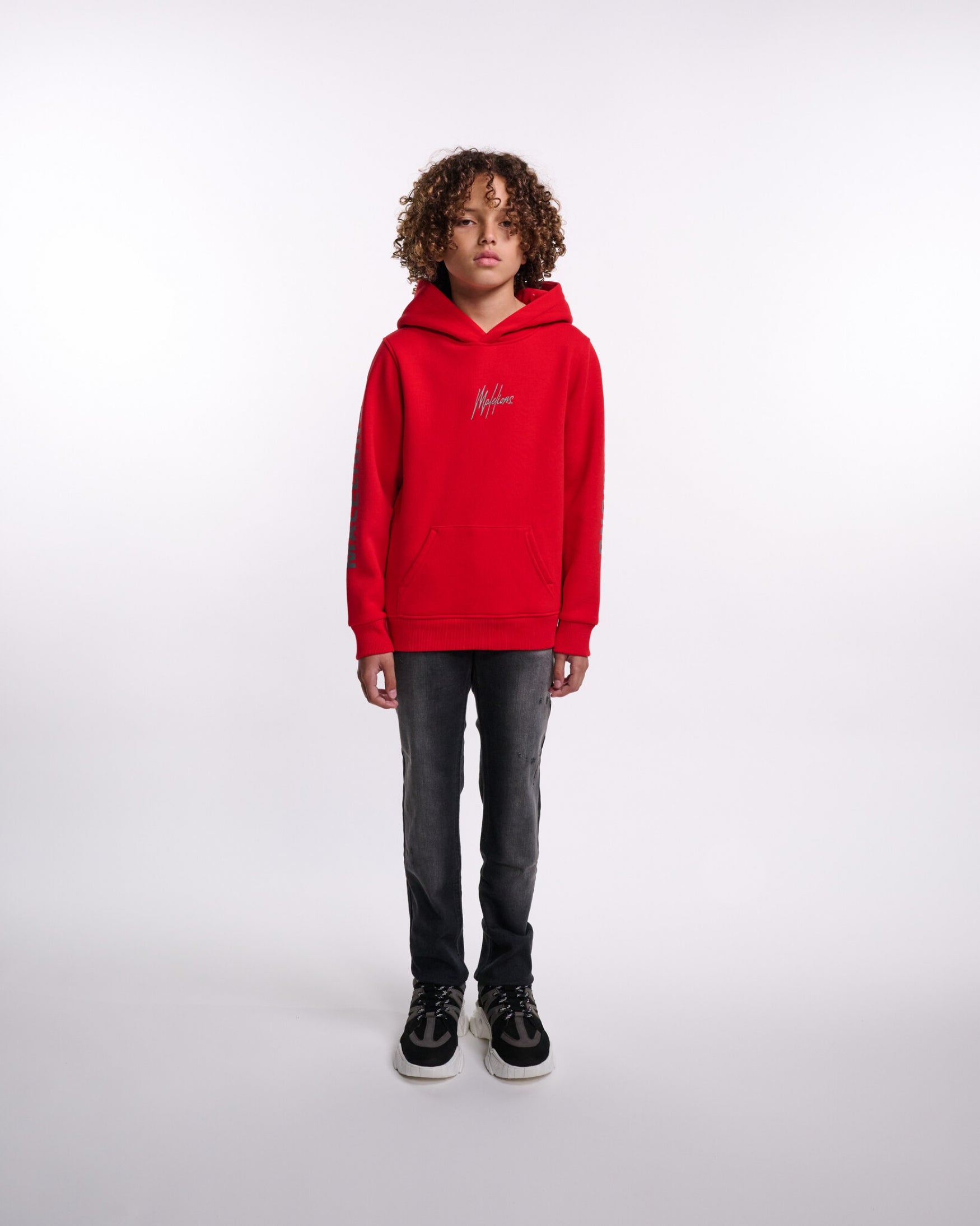 Malelions Junior Lective Hoodie | Red/Grey