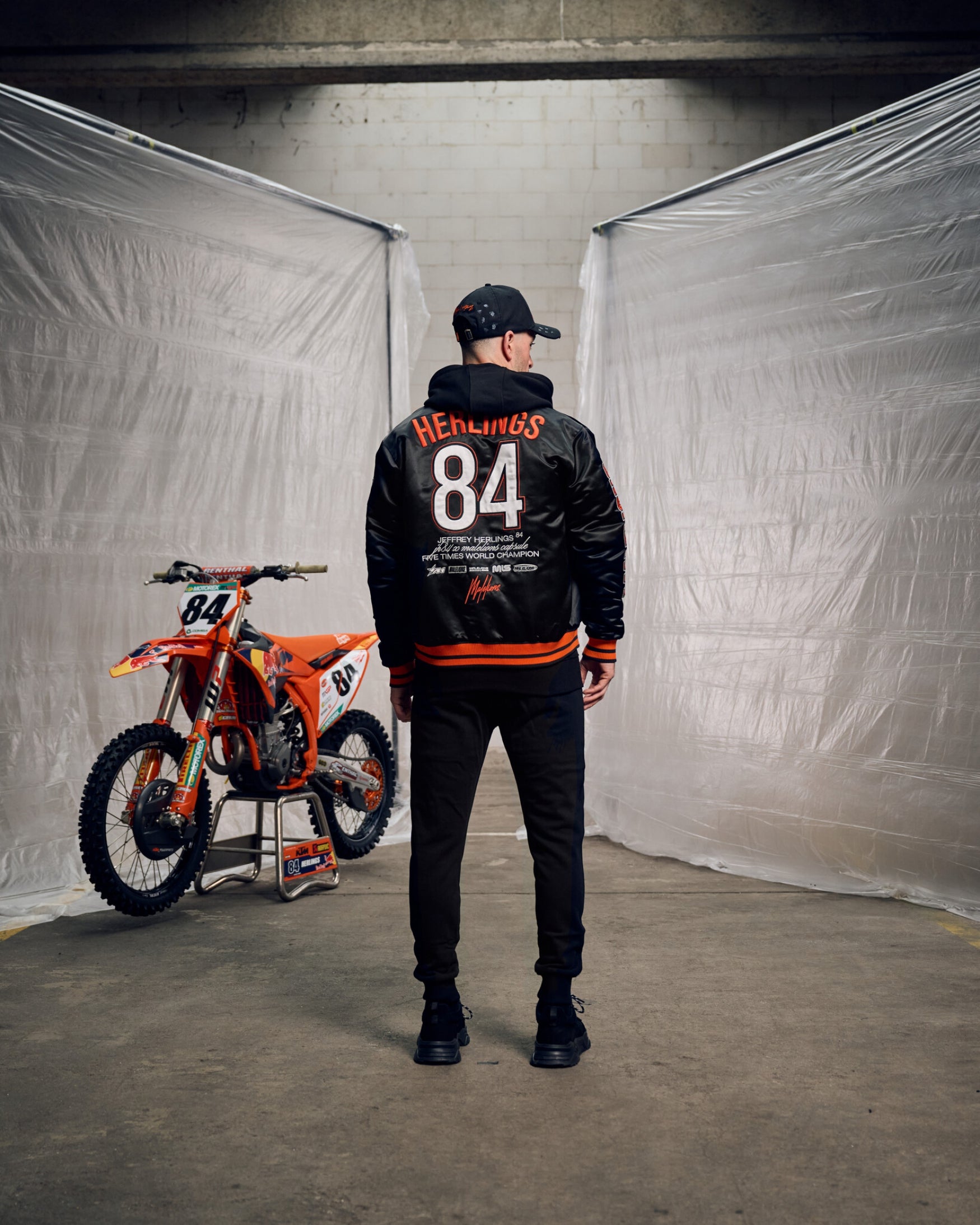 Malelions x Jeffrey Herlings Crew Cap | Black/Orange