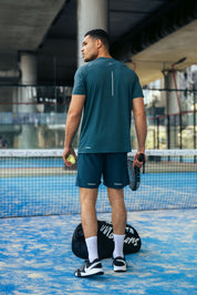 Malelions Padel Hexagon T-Shirt | Petrol