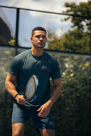 Malelions Padel Hexagon T-Shirt | Petrol