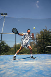 Malelions Padel Hexagon T-Shirt | Grey