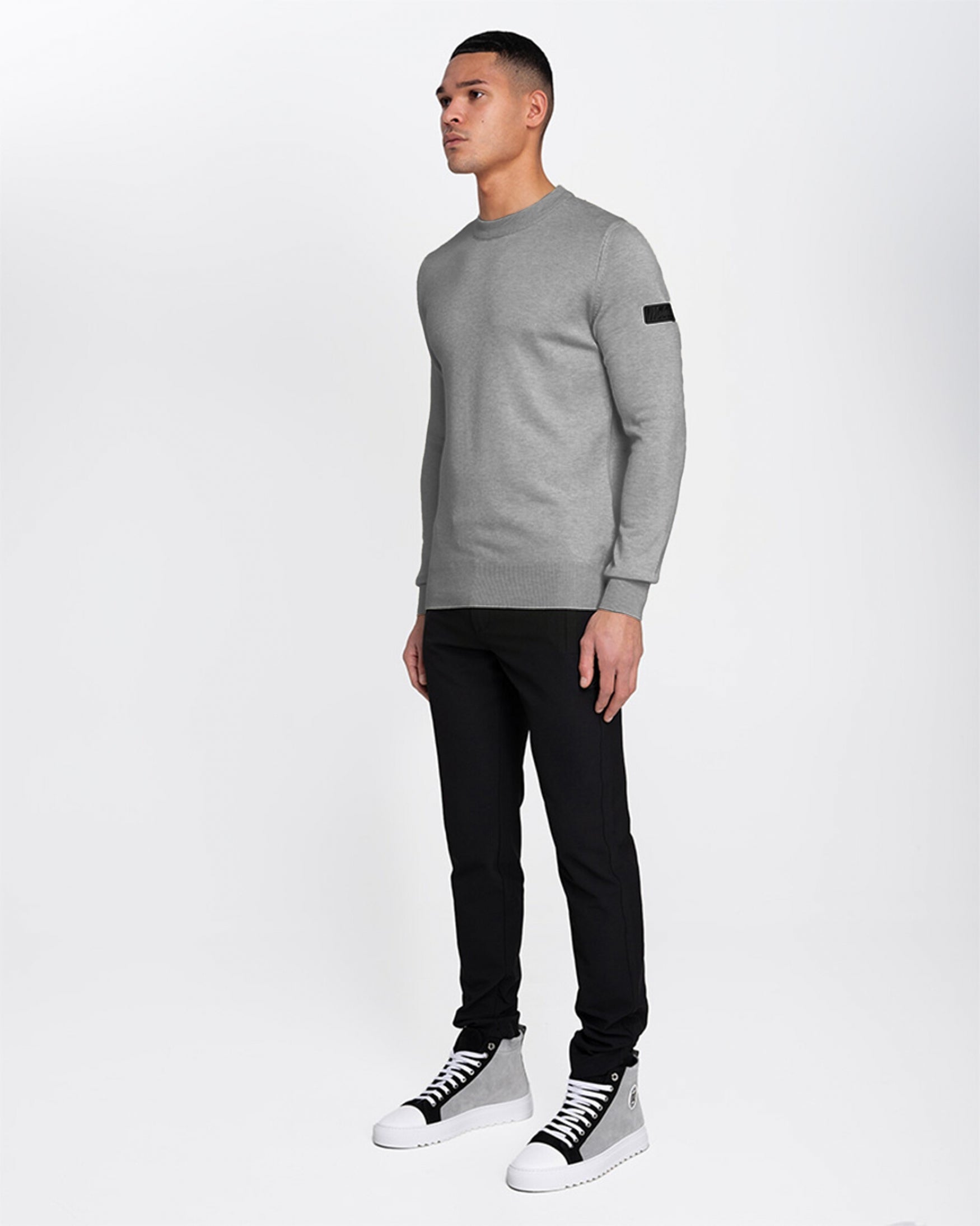 Malelions Men Knit Sweater | Grey