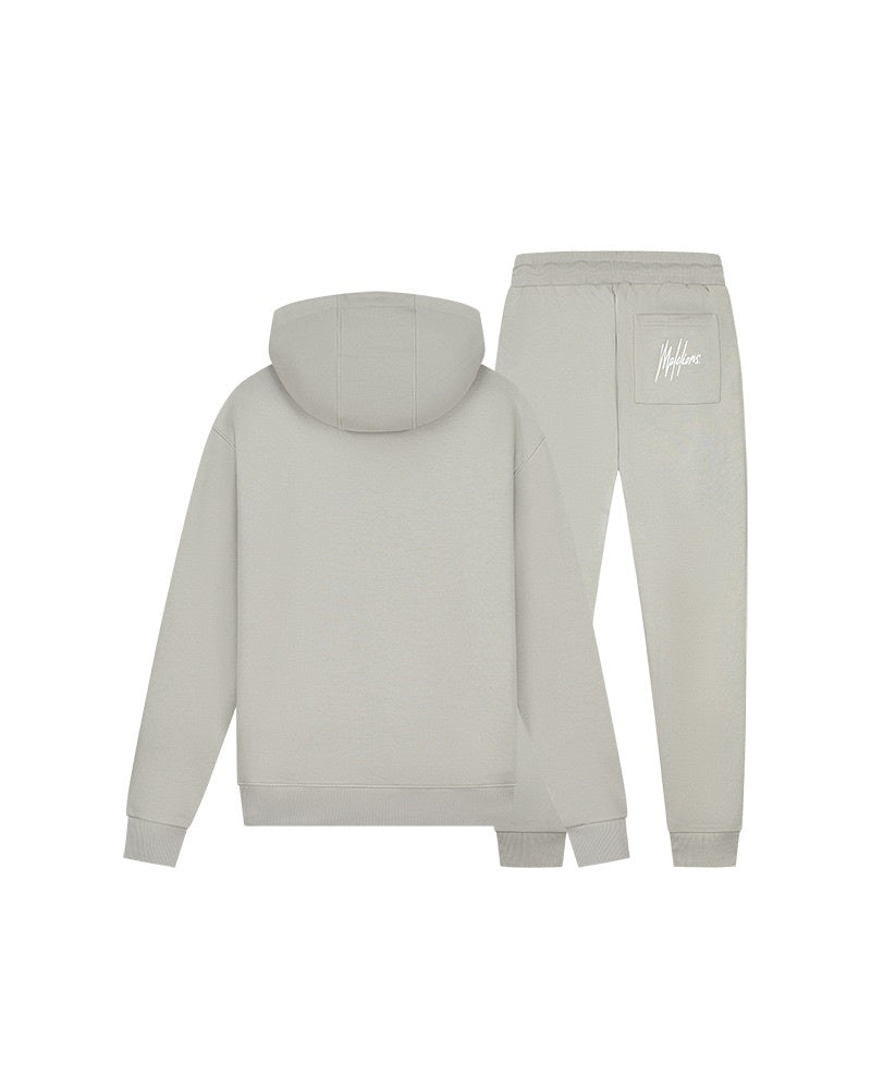 Malelions Men Signature Tracksuit | Grey/White