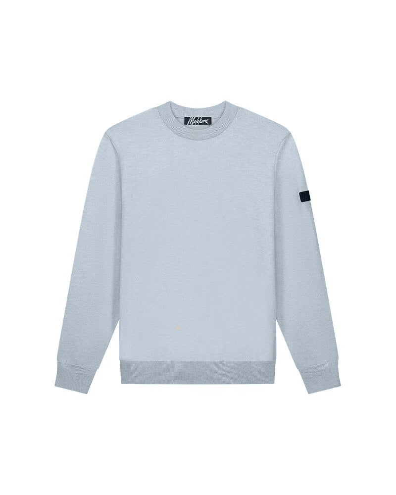 Malelions Men Knit Sweater | Light Blue