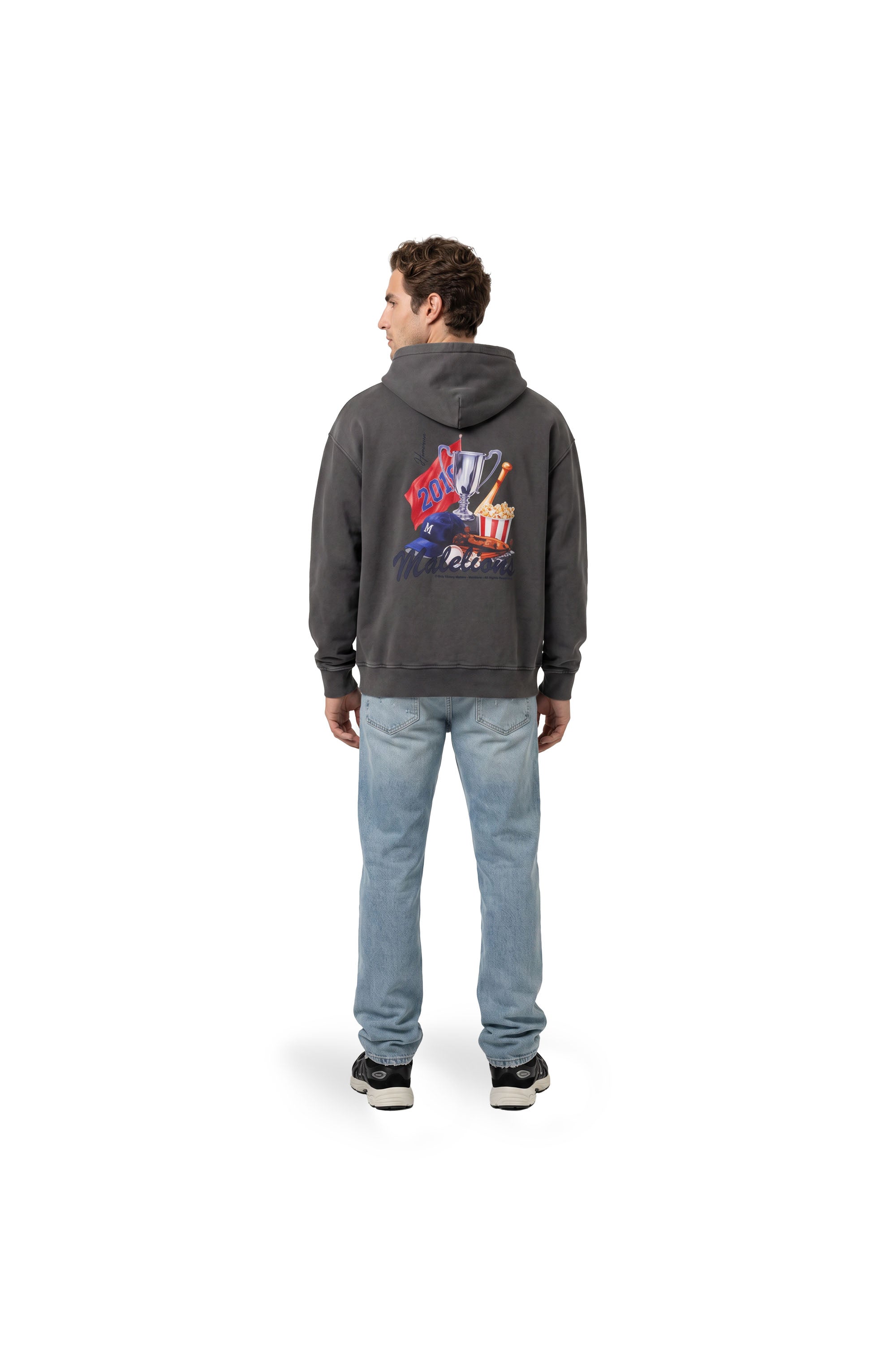 Malelions Men Homerun Hoodie | Acid Wash