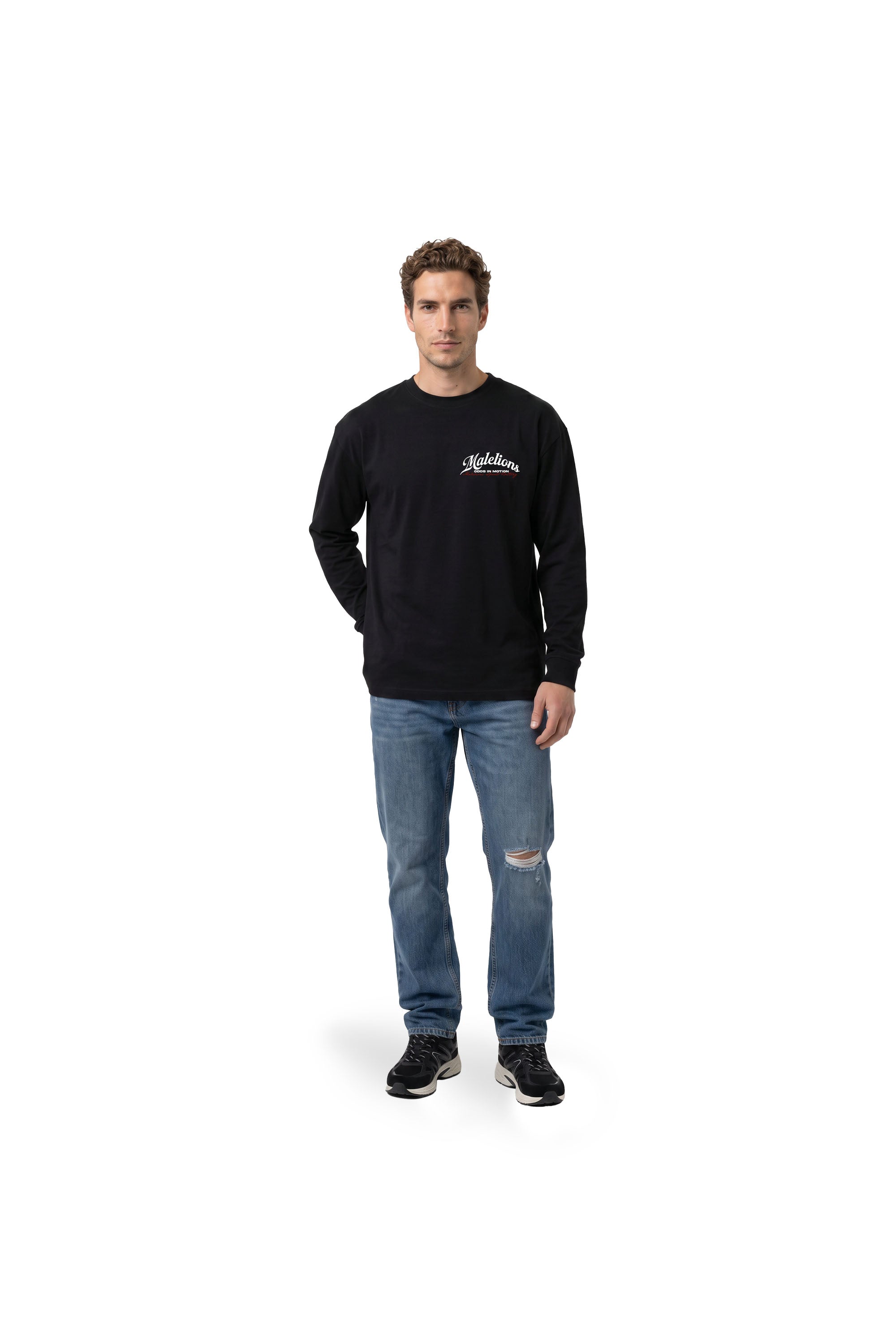 Malelions Men Sports Betting Longsleeve T-Shirt | Black