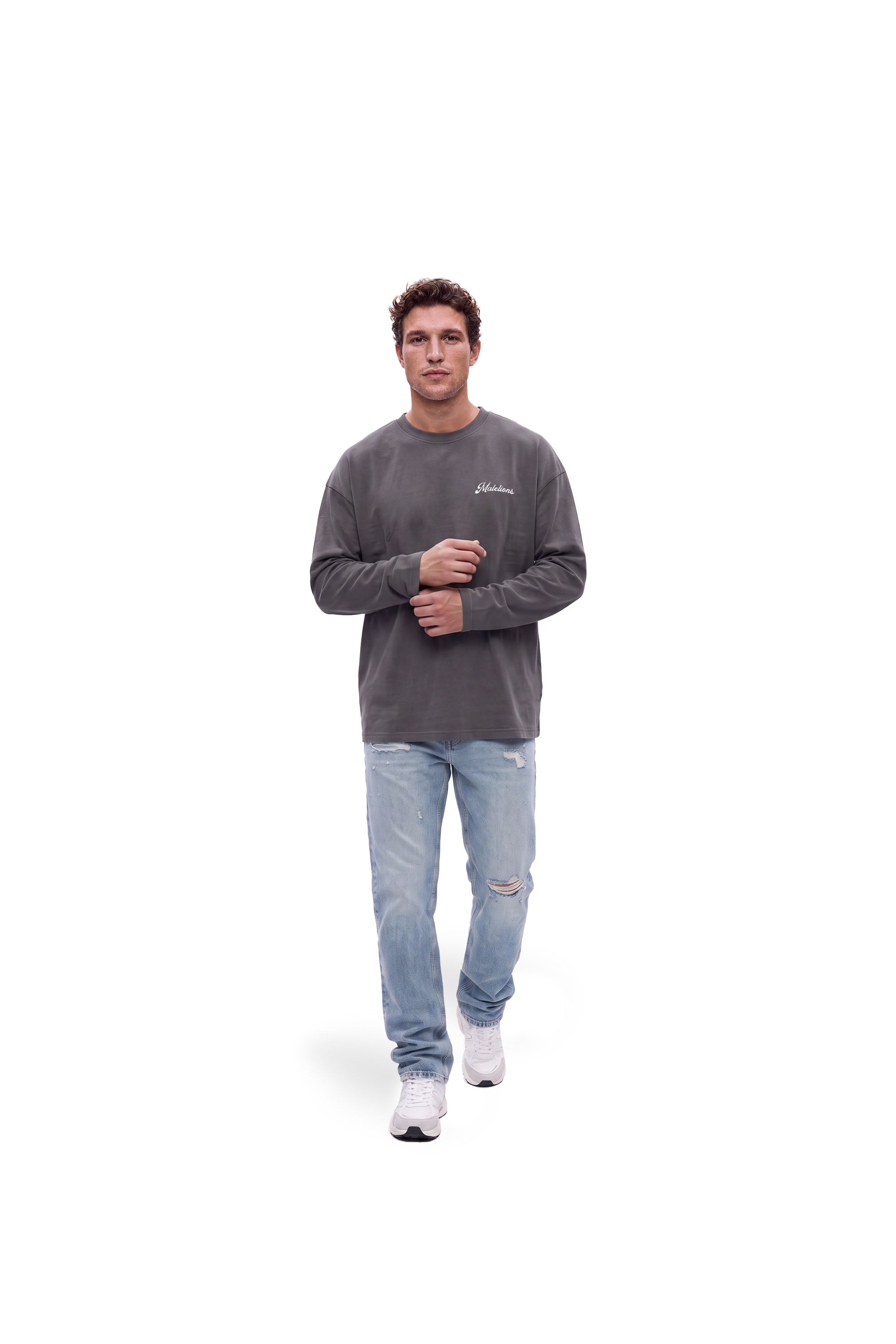 Malelions Men Victory Taste Longsleeve T-Shirt | Acid Wash