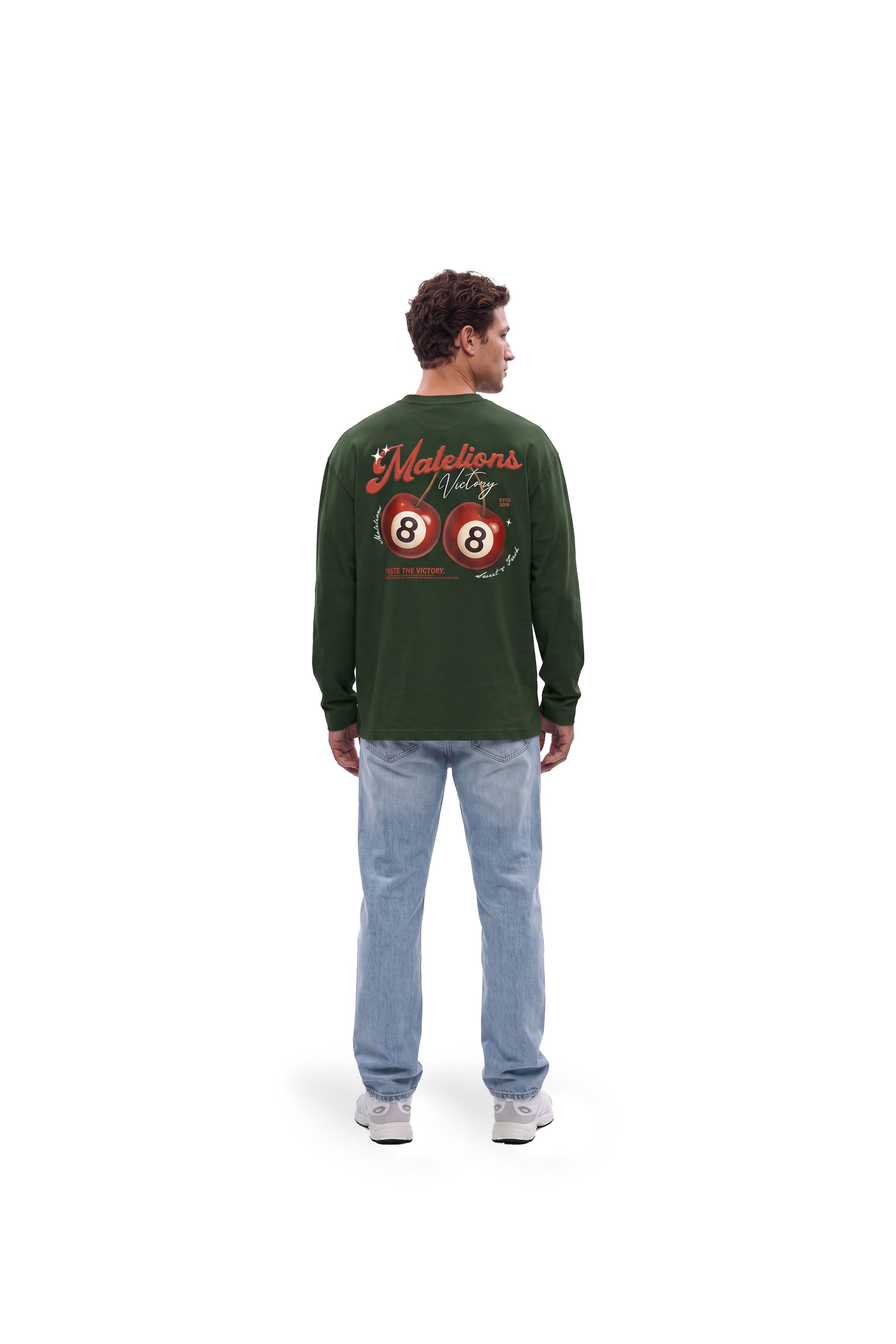 Malelions Men Victory Taste Longsleeve T-Shirt | Racing Green
