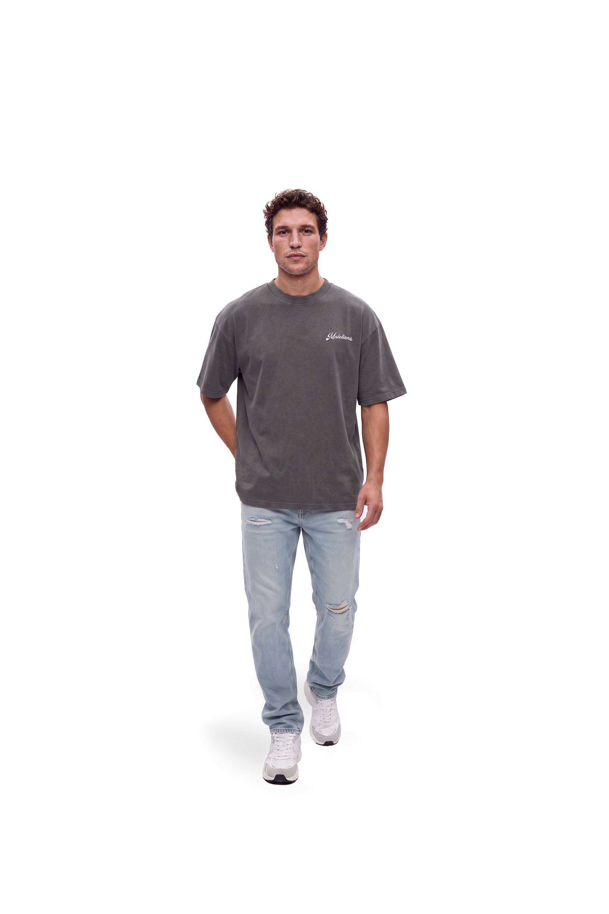 Malelions Men Victory Taste T-Shirt | Acid Wash