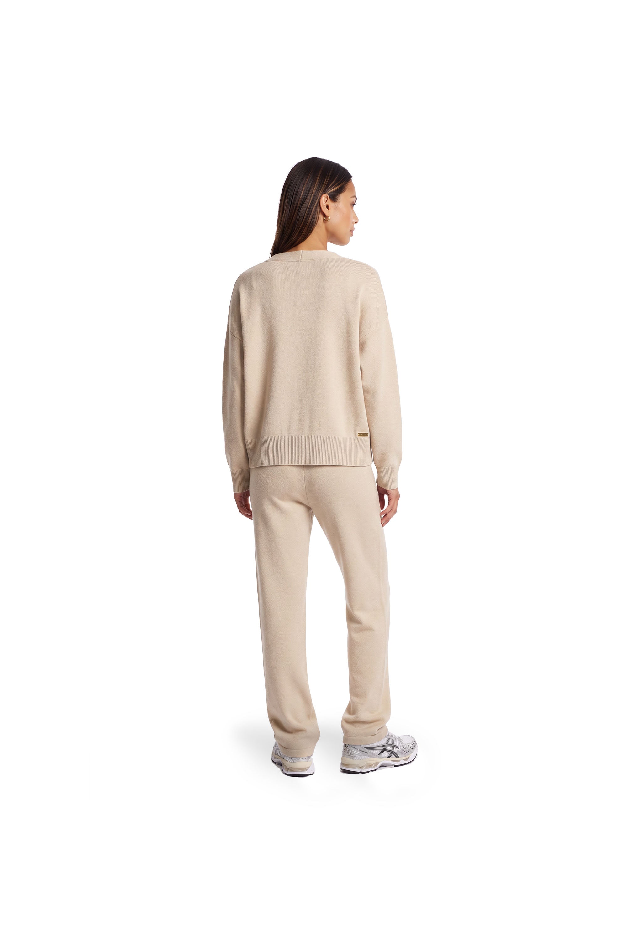 Malelions Women Oversized Knitted Cardigan | Beige
