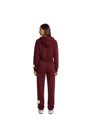 Malelions Women Cropped Studio Zip Hoodie | Bordeaux